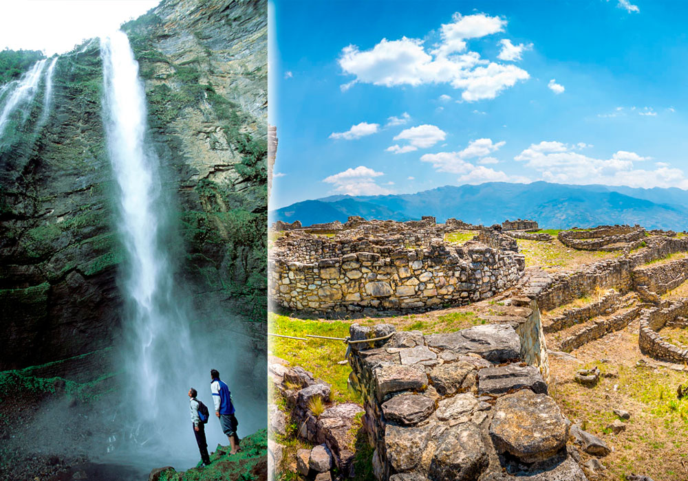 Gocta waterfall and fortress of Kuelap