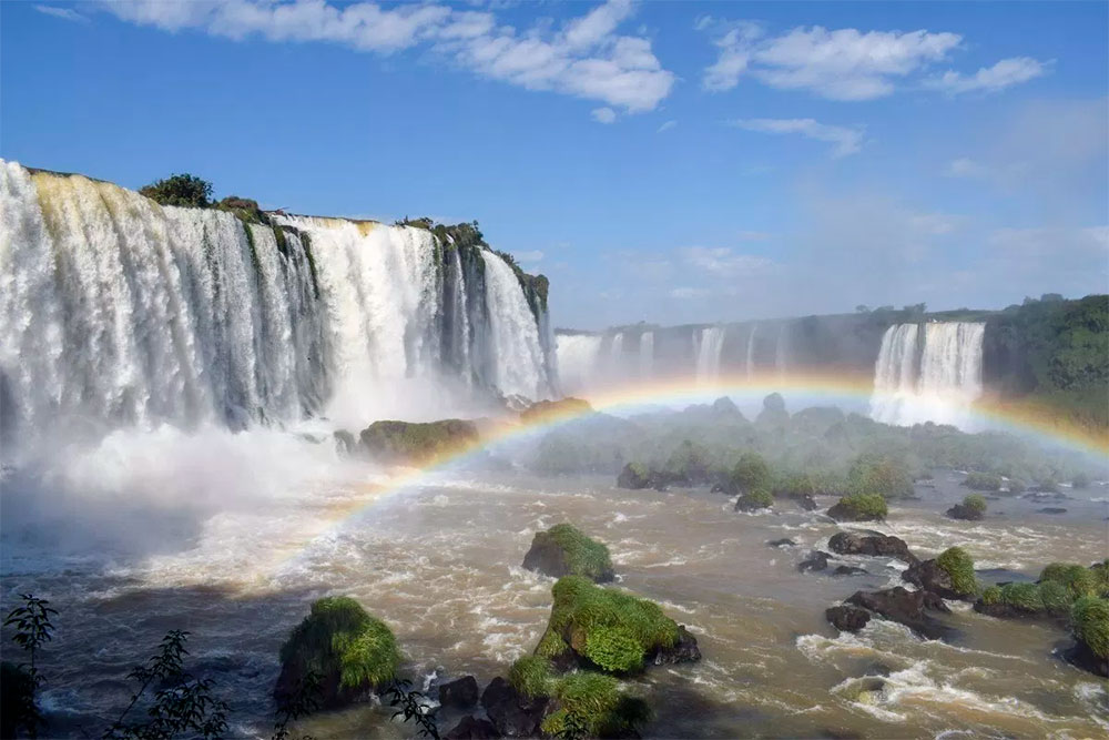rainbow in Iguazu Falls
